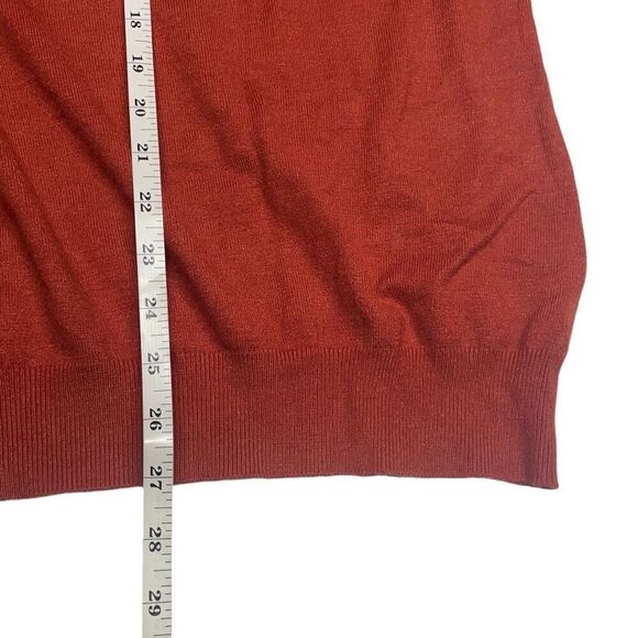 Love Ellie Autumn Orange Strappy Back V-Neck Sweater - 3X - Picture 5 of 6